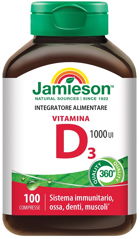 JAMIESON VITAMINA D3 1000 100 COMPRESSE - Fontenova srl