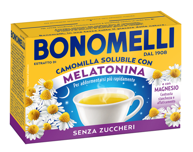 CAMOMILLA SOLUBILE MELATONINA MAGNESIO 16 BUSTINE - Fontenova srl