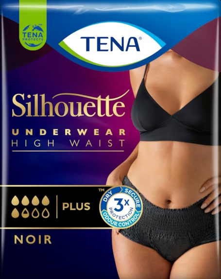 PANNOLONE A MUTANDINA ASSORBENTE TENA SILHOUETTE NOIR M VITA ALTA 9 PEZZI - Fontenova srl