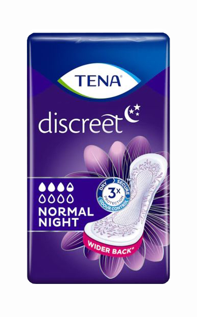 ASSORBENTE TENA DISCREET NORMAL NIGHT 10 PEZZI - Fontenova srl