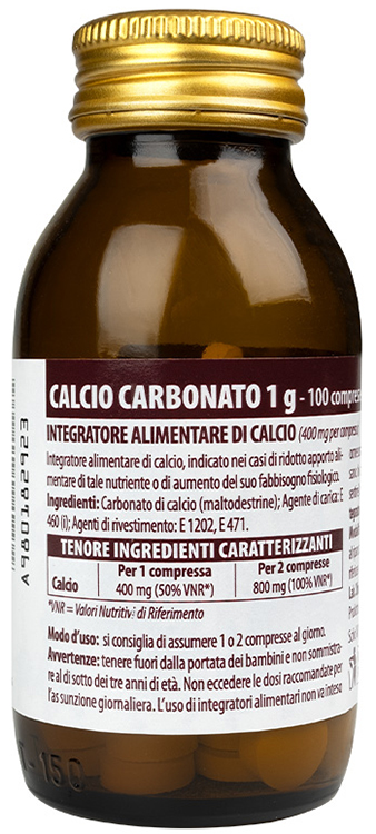 CALCIO CARBONATO NUOVA FORMULA 1 G 100 COMPRESSE - Fontenova srl