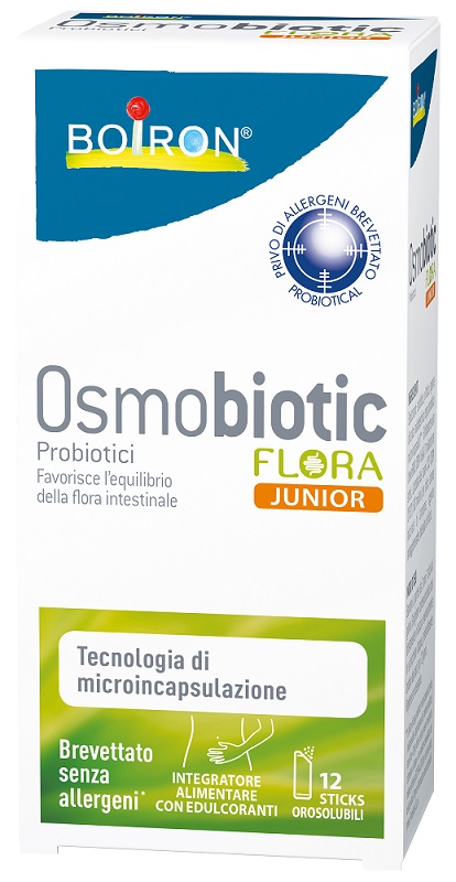 OSMOBIOTIC FLORA JUNIOR 12 STICKS OROSOLUBILI - Fontenova srl