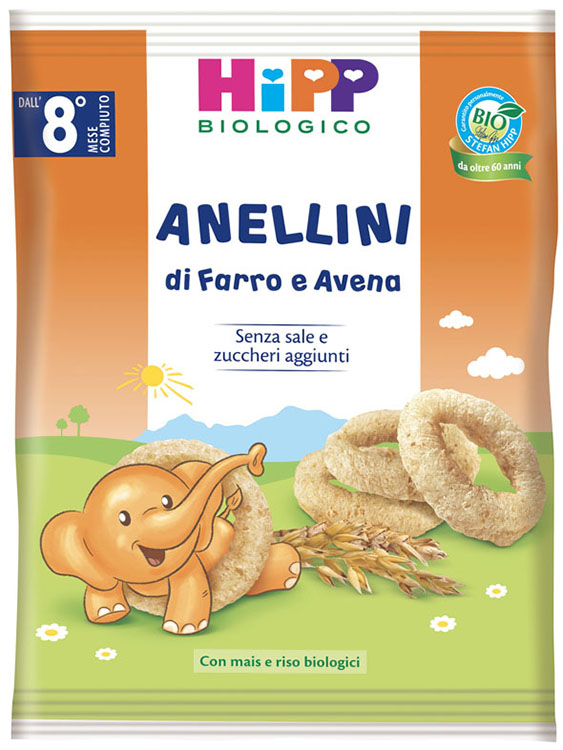 HIPP BIO ANELLINI FARRO AVENA 30 G - Fontenova srl