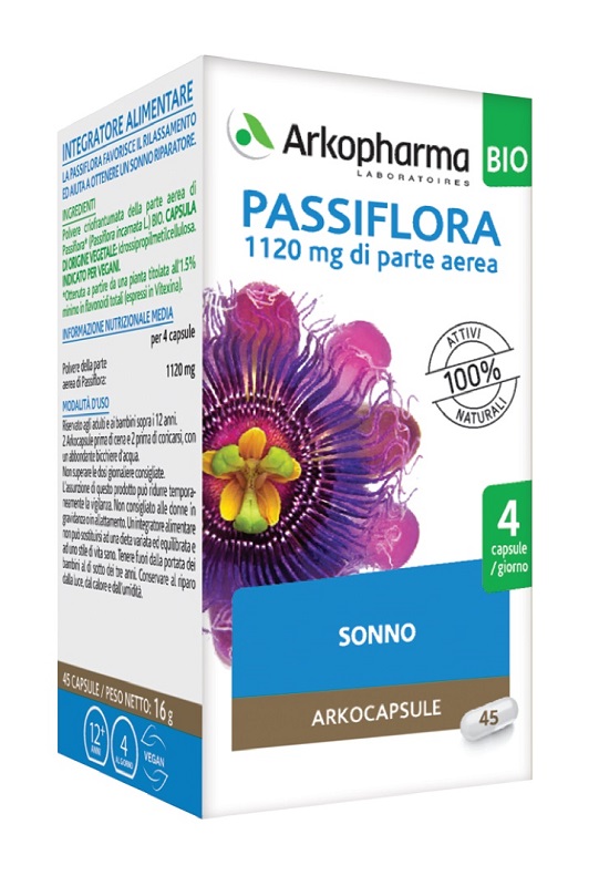 ARKO CAPSULE PASSIFLORA 45 CAPSULE BIO - Fontenova srl