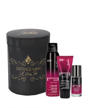 DEFENCE MAN KIT NATALE 2020 1 SAFE SHAVE SCHIUMA BARBA ANTI IRRITAZIONI 200 ML + 1 SAFE BALM BALSAMO DOPOBARBA LENITIVO 75 ML + 1 DRY TOUCH DEODORANTE ROLL ON 50 ML - Fontenova srl