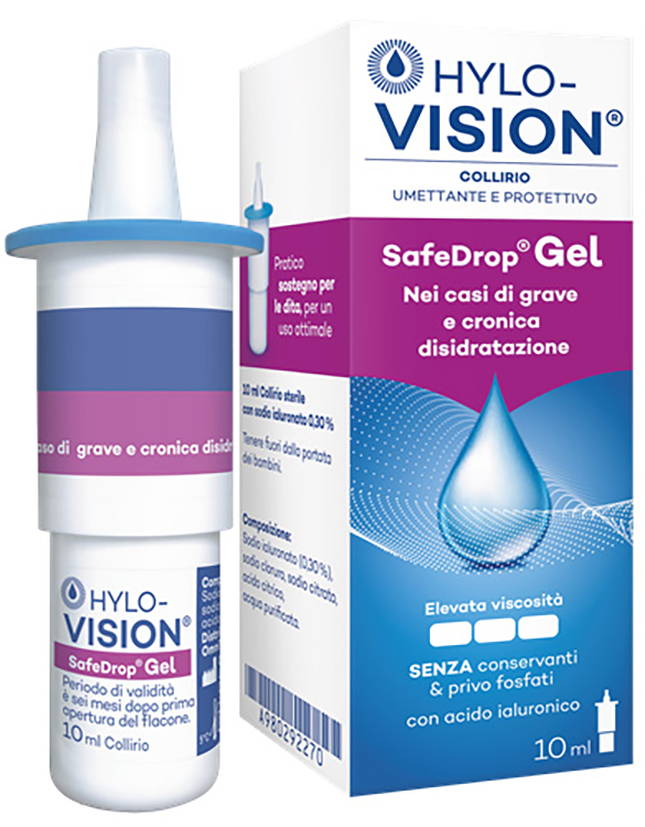 HYLOVISION SAFE DROP GEL 0,3% COLLIRIO UMETTANTE E PROTETTIVO 10 ML - Fontenova srl