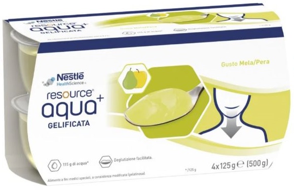 RESOURCE AQUA ACQUA GELIFICATA+APPLEPEAR CUP 6 4X125 G - Fontenova srl