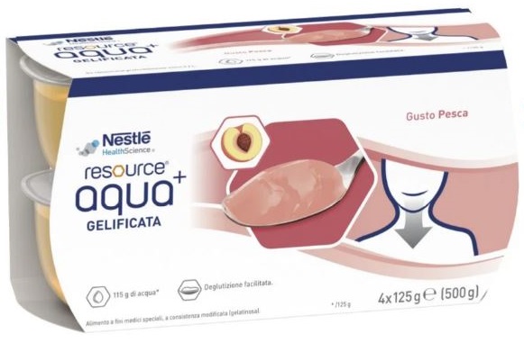 RESOURCE AQUA ACQUA GELIFICATA+PEACH CUP 6 4X125 G - Fontenova srl