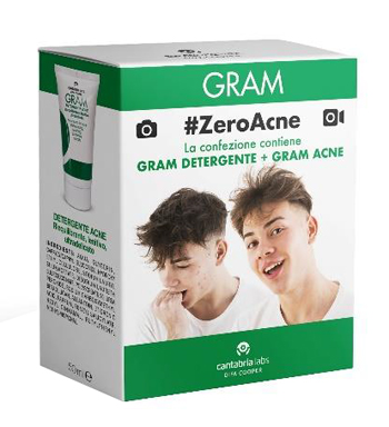 GRAM ZEROACNE 1 GRAM DETERGENTE 50 ML + 1 GRAM ACNE 50 ML - Fontenova srl