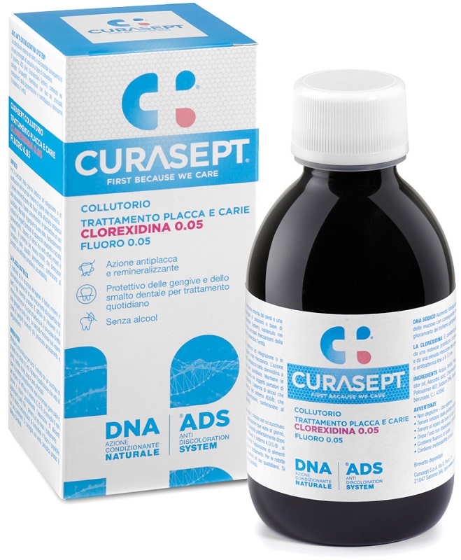 CURASEPT COLLUTORIO 0,05 ADS + DNA 200 ML - Fontenova srl