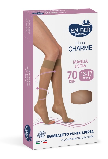 SAUBER GAMBALETTO OPEN TOE 70 DENARI MAGLIA LISCIA NEUTRO BEIGE TAGLIA 2 - Fontenova srl