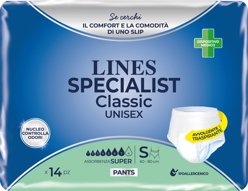 PANNOLONE A MUTANDA LINES SPECIALIST CLASSIC PANTS SUPER S 14 PEZZI - Fontenova srl