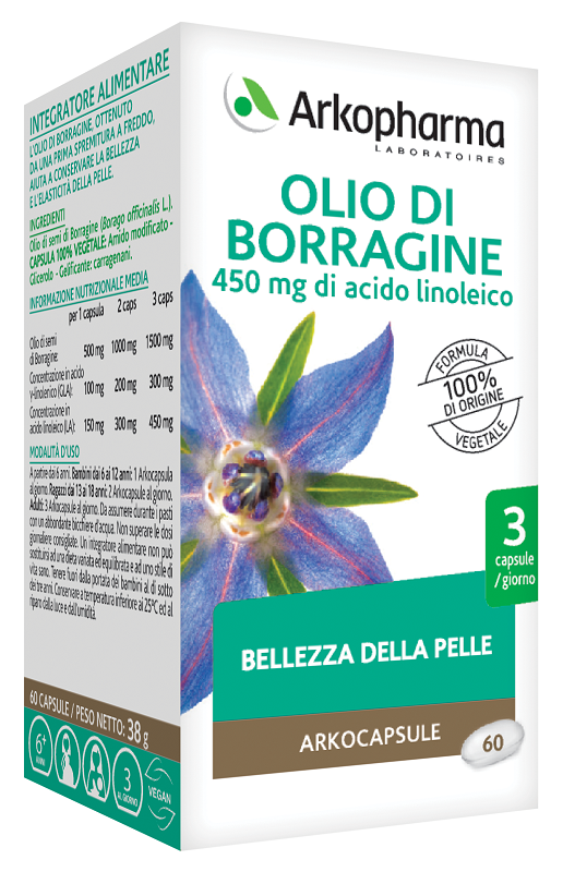 ARKOPHARMA OLIO DI BORRAGINE 60 PERLE - Fontenova srl