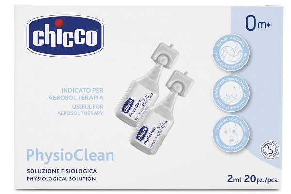 SOLUZIONE FISIOLOGICA PER AEROSOL CHICCO PHYSIOCLEAN 20 X 2 ML - Fontenova srl