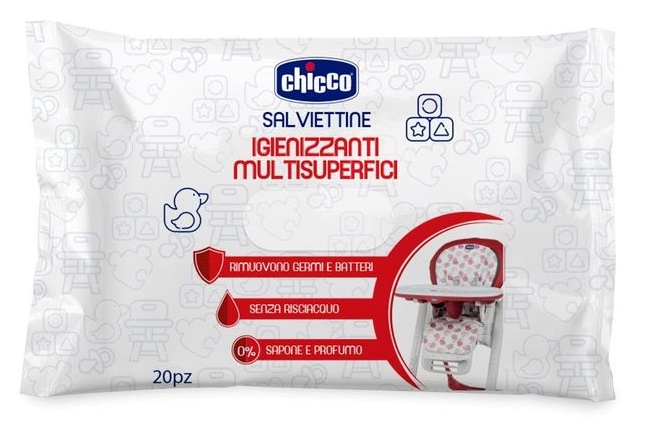 CHICCO SALVIETTINE IGIENIZZANTI 20 PEZZI - Fontenova srl