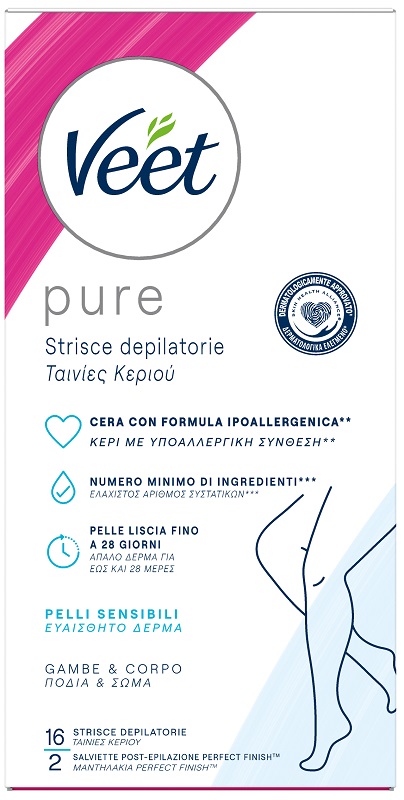 VEET STRISCE CORPO IPOALLERGENICHE 16 PEZZI - Fontenova srl