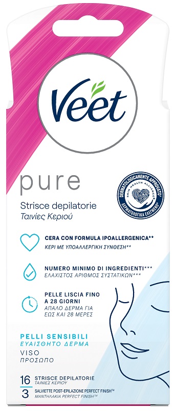 VEET STRISCE VISO IPOALLERGENICHE 16 PEZZI - Fontenova srl