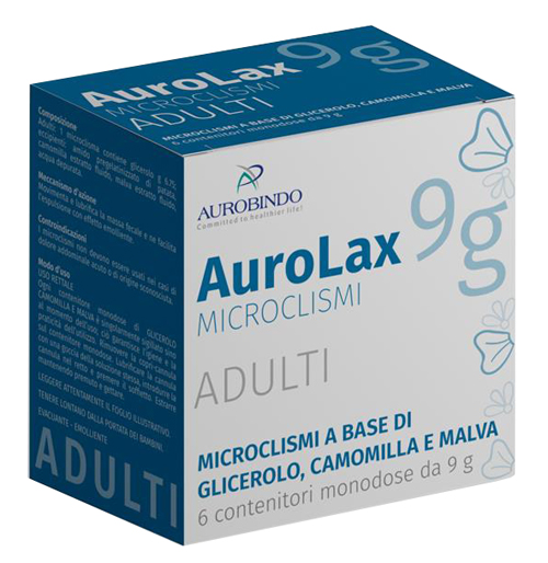 MICROCLISMI PER ADULTI AUROLAX 6 CONTENITORI 9 G - Fontenova srl