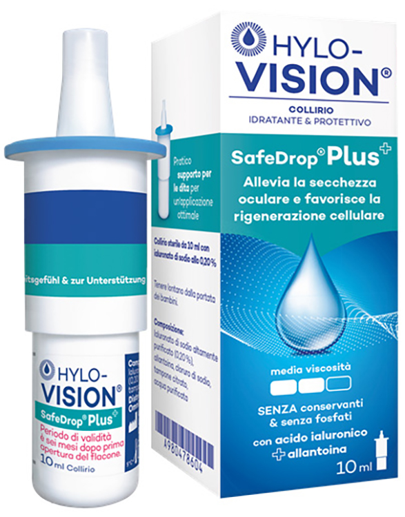 HYLOVISION SAFE DROP PLUS COLLIRIO IDRATANTE E PROTETTIVO 10 ML - Fontenova srl