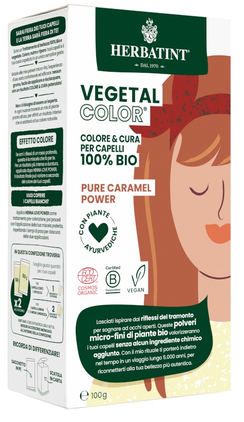 HERBATINT VEGETAL COLOR PURE CARAMEL POWER ITA 100 G - Fontenova srl