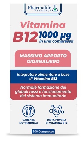 VITAMINA B12 100 COMPRESSE VITACURVEG - Fontenova srl