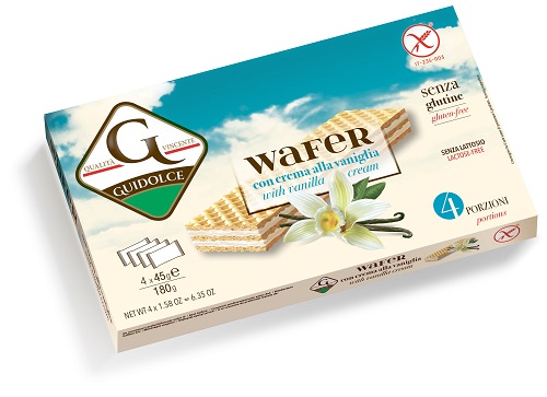 WAFER CON CREMA ALLA VANIGLIA 4 PORZIONI X 45 G - Fontenova srl