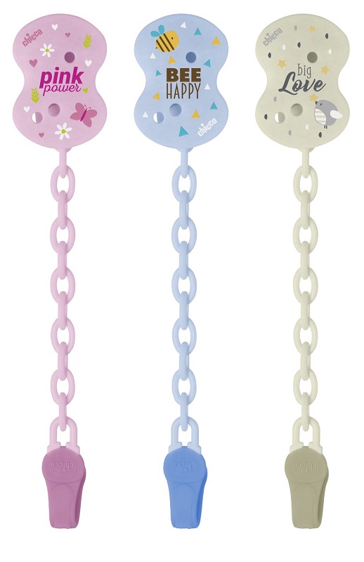 CHICCO CLIP CON CATENELLA MIXED COLORS NEW 2020 - Fontenova srl