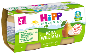 HIPP BIO OMOGENEIZZATO PERA WILLIAMS 2 X 80 G - Fontenova srl