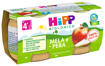 HIPP OMOGENEIZZATO MELA/PERA 2 X 80 G - Fontenova srl