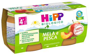 HIPP BIO OMOGENEIZZATO MELA/PESCA 2 X 80 G - Fontenova srl