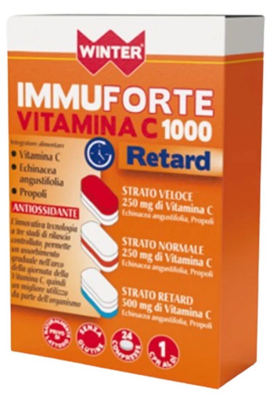 WINTER IMMUNOFORTE VITAMINA C 1000 RETARD 24 COMPRESSE - Fontenova srl