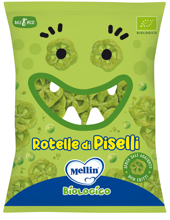 MELLIN SNACK BIO ROTELLE PISELLI 20 G - Fontenova srl