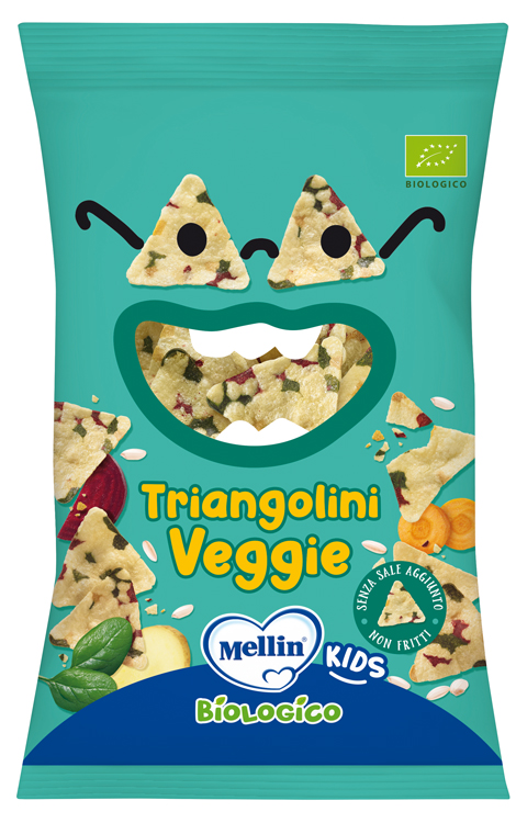 MELLIN SNACK BIO TRIANGOLINI VEGGIE 30 G - Fontenova srl