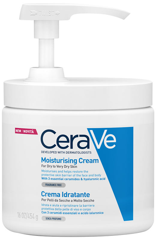 CERAVE CREMA IDRATANTE PER PELLI DA SECCHE A MOLTO SECCHE 454 G PUMP - Fontenova srl