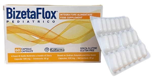 BIZETAFLOX PEDIATRICO 60 CAPSULE DA 500 MG - Fontenova srl
