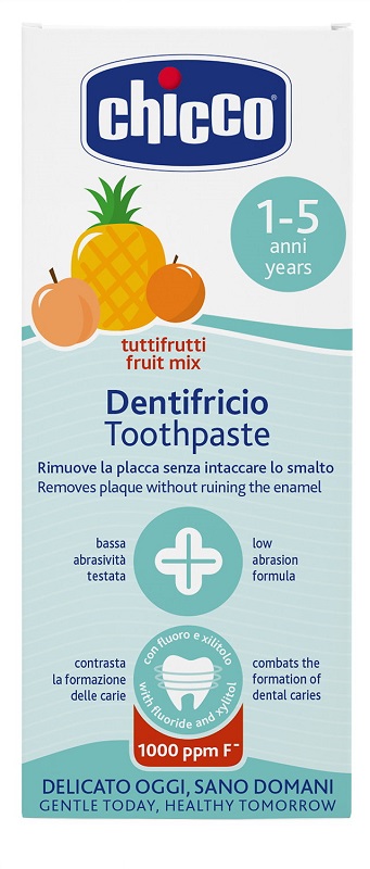 CHICCO DENTIFRICIO TUTTIFRUTTI DA 1 A 5 ANNI CON FLUORO - Fontenova srl