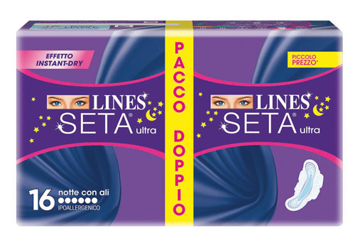 LINES SETA ULTRA ASSORBENTE NOTTE 16 PEZZI - Fontenova srl