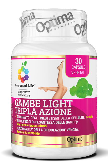 COLOURS OF LIFE GAMBE LIGHT TRIPLA AZIONE 30 CAPSULE VEGETALI 850 MG - Fontenova srl