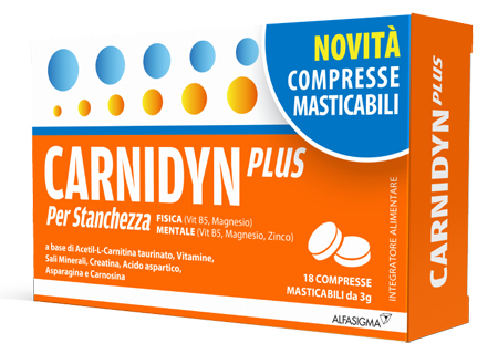 CARNIDYN PLUS 18 COMPRESSE MASTICABILI - Fontenova srl