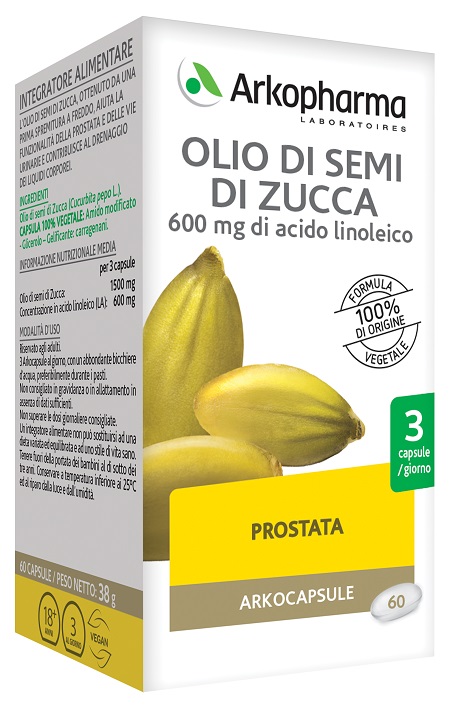 ARKO CAPSULE OLIO SEMI ZUCCA 60 CAPSULE - Fontenova srl