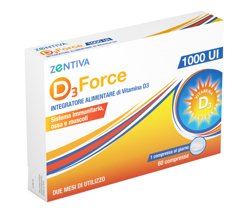 D3 FORCE ZENTIVA 1000UI 60 COMPRESSE - Fontenova srl