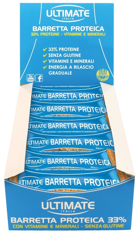 ULTIMATE ITALIA BARRETTA PROTEICA CARAMELLO 24 PEZZI - Fontenova srl