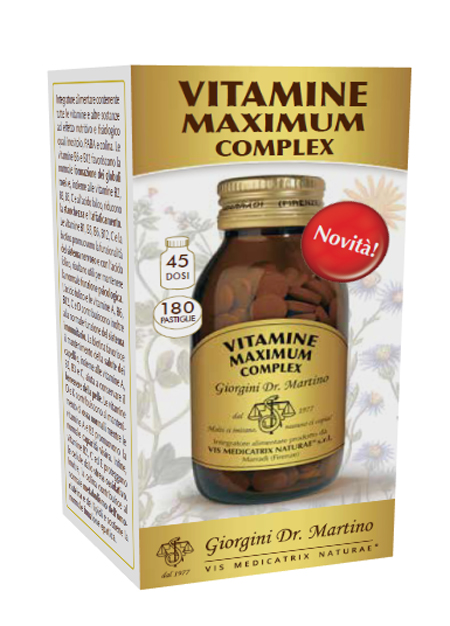 VITAMINE MAXIMUM COMPLEX 180 PASTIGLIE - Fontenova srl