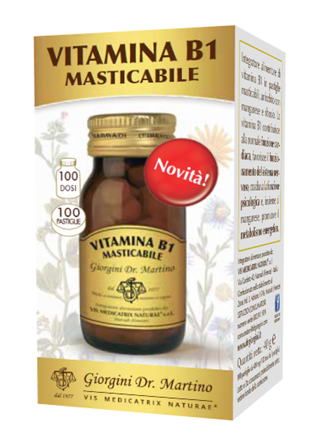 VITAMINA B1 MASTICABILE 100 PASTIGLIE - Fontenova srl