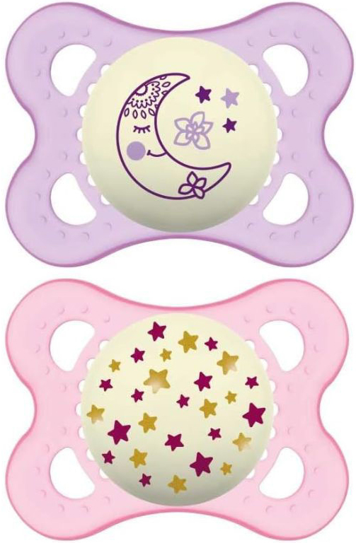 MAM SUCCHIETTO ORIGINAL NIGHT 2-6 MESI SILICONE FEMMINA 2 PEZZI - Fontenova srl