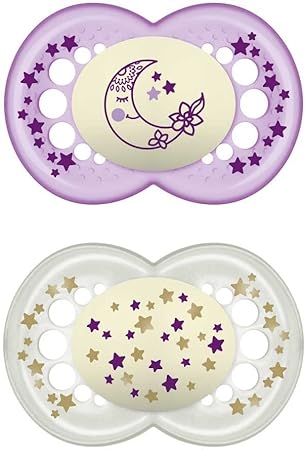 MAM SUCCHIETTO ORIGINAL NIGHT 6+ MESI SILICONE FEMMINA 2 PEZZI - Fontenova srl