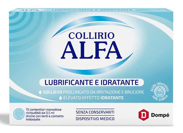 COLLIRIO ALFA LUBRIFICANTE/IDRATANTE 15 FIALE MONODOSE - Fontenova srl