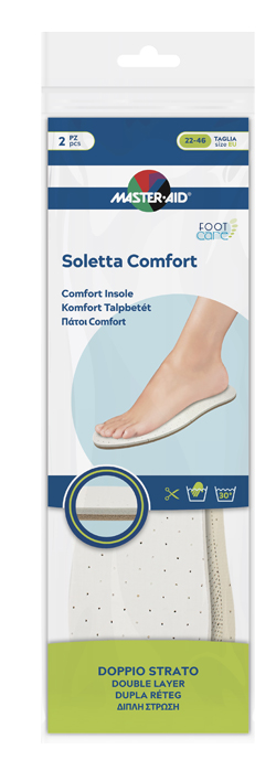 MASTER-AID FOOTCARE SOLETTA COMFORT RITAGLIABILE 2 PEZZI I1 - Fontenova srl