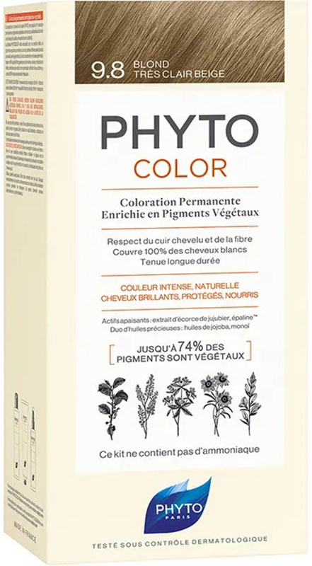 PHYTOCOLOR 9,8 BIONDO CHIARISSIMO CENERE LATTE 50 ML + CREMA 50 ML + MASCHERA 12 ML - Fontenova srl