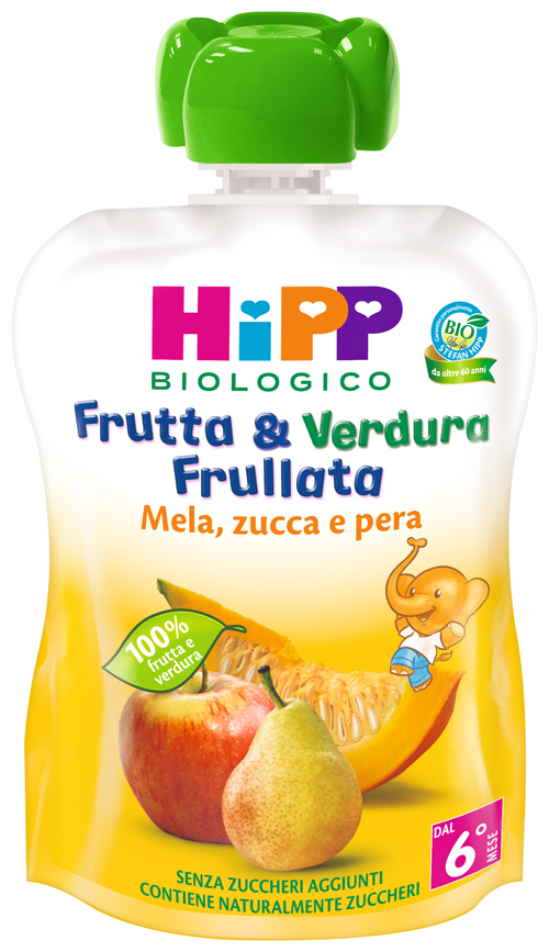 HIPP BIO FRUTTA & VERDURA MELA PERA ZUCCA 90 G - Fontenova srl
